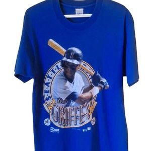 Vintage Ken Griffey Jr 1990 MLB Seattle Mariners Baseball T Shirt L
